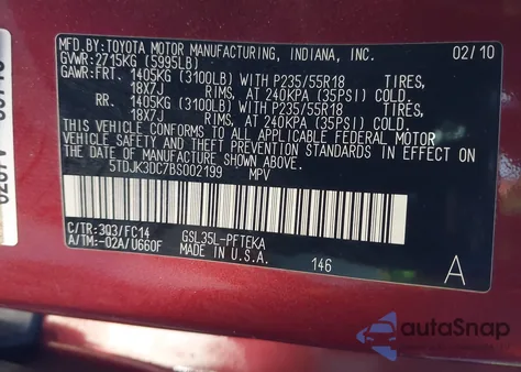 2011 Toyota Sienna Le from USA, damaged, VIN 5TDJK3DC7BS002199